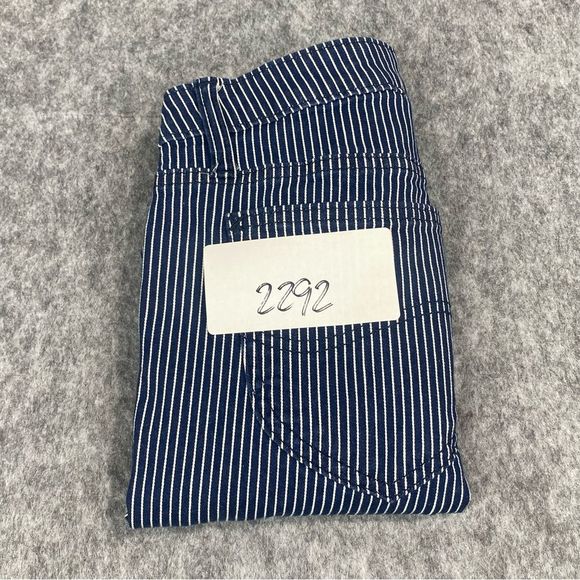 Lee Womens Blue/White Striped Regular Fit Short Mid Rise Shorts Size 14 Medium - Picture 11 of 11